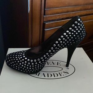 Black Steve Madden heels w/ silver studs